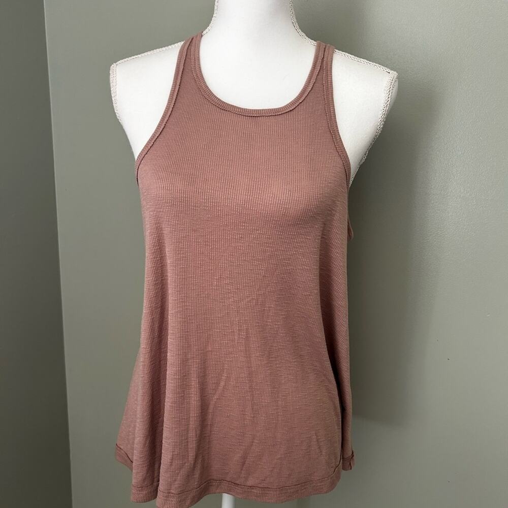 Free People Ribbed LA Nite Racerback Tank  Medium  Relaxed Stretch​